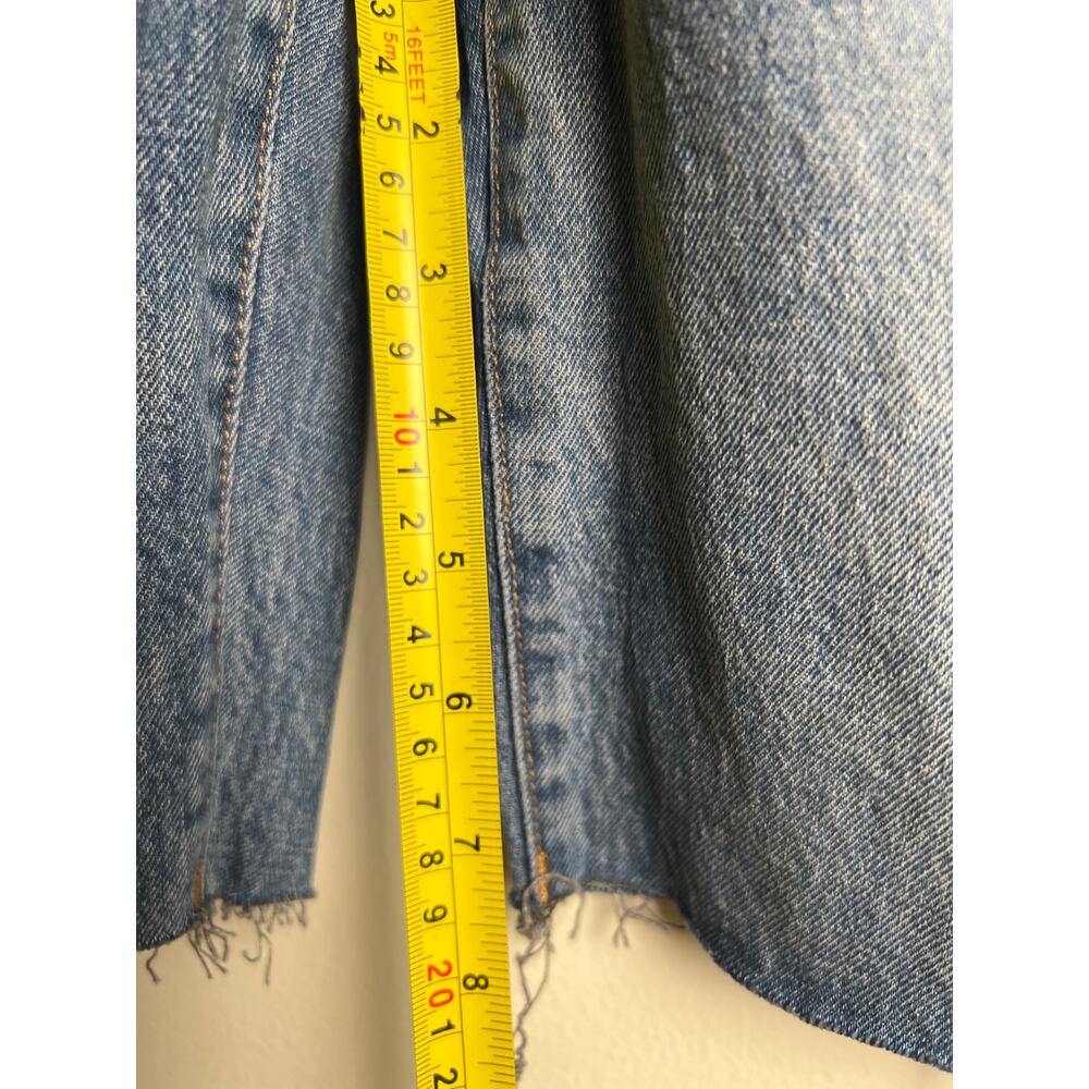 Madewell High-Rise Long Denim Shorts NWT Size 24 Button Fly - Picture 5 of 8